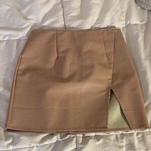 Superdown Nude Mini Skirt